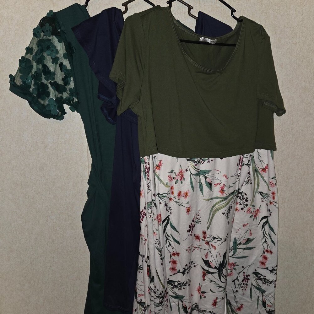 Set of 3 Short Maternity Dresses